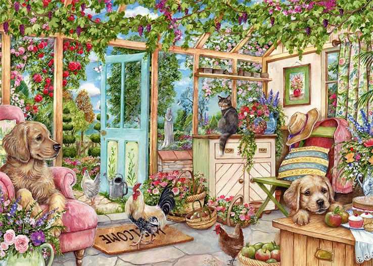 Jumbo, Falcon de luxe - Country Conservatory, Jigsaw Puzzles for Adults, 1,000 piece