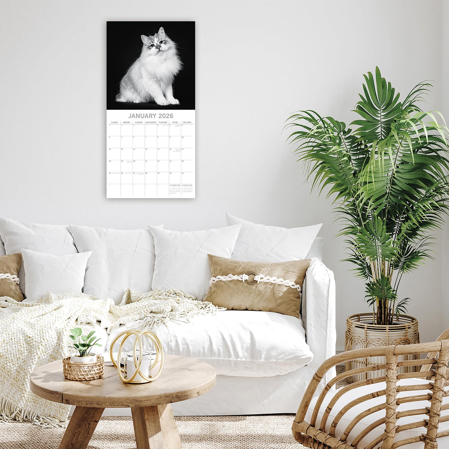 The Gifted Stationery Monthly Wall Calendar - Cat Portraits