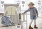 King Cole 4920 Knitting Pattern Baby Childrens Cardigan and Sweater in Big Value Aran,Multicolor,14" - 22" chest