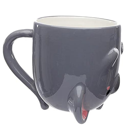 Puckator Adoramals Elephant Upside Down Ceramic Shaped Tea Coffee Mug Funny Home Accessories Cute Gifts for Girlfriend Large Mugs for Men Women Hot Drinks Cups Presents Secret Santa Gift Cup Set