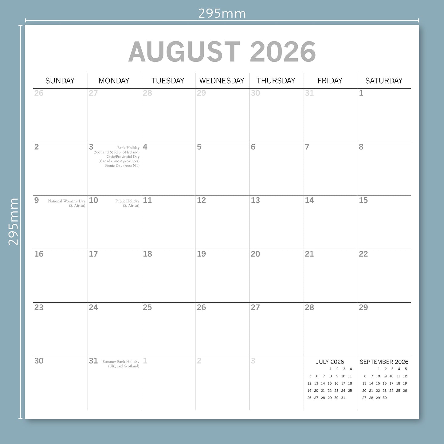 TGSC | Cats & Dogs 2026 Calendar 16 Month (Sept 2025-Dec 2026) Family Square Wall Calendar 2026 UK | Planner with Large Grid for Home or Office Organisation - Animals 2026/2025 Calendar UK