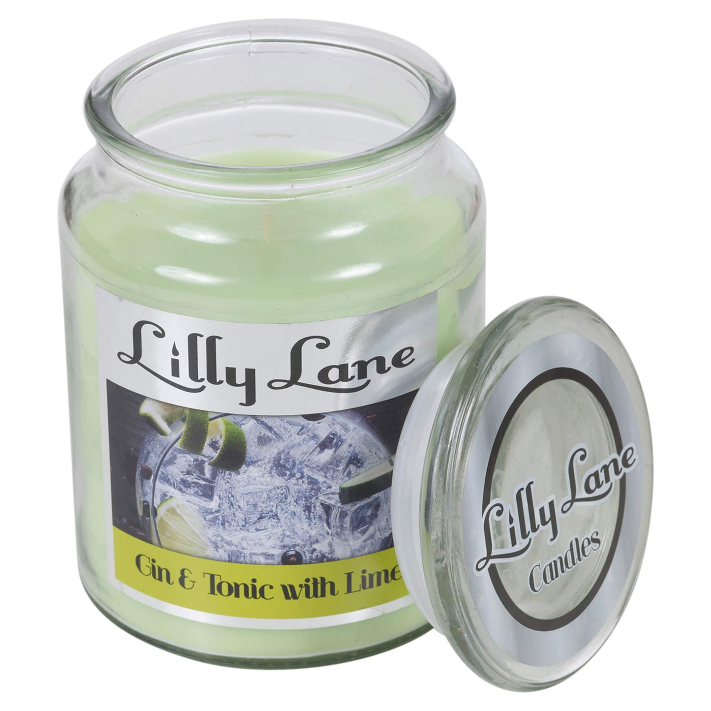Lilly Lane 18oz Scented Candles Fragranced Wax Lights for Aromatherapy & Pleasant Home Atmosphere (Gin& Tonic)