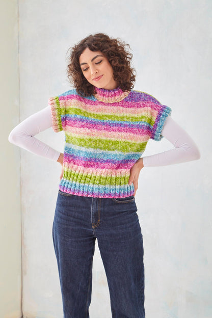 King Cole Ladies Knitting Pattern Womans Chunky Sweater & Slipover (6203)