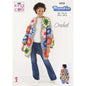 King Cole Toastie Crochet Pattern - 6233 Ladies Granny Square Long and Short Coatigans