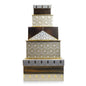 Gift Box Set Of 5 Gold & Black