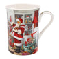 The Leonardo Collection Fine China Boxed Christmas Mug - Richard Macneil Santa Design - Festive Gift for Him/Her, LP53124