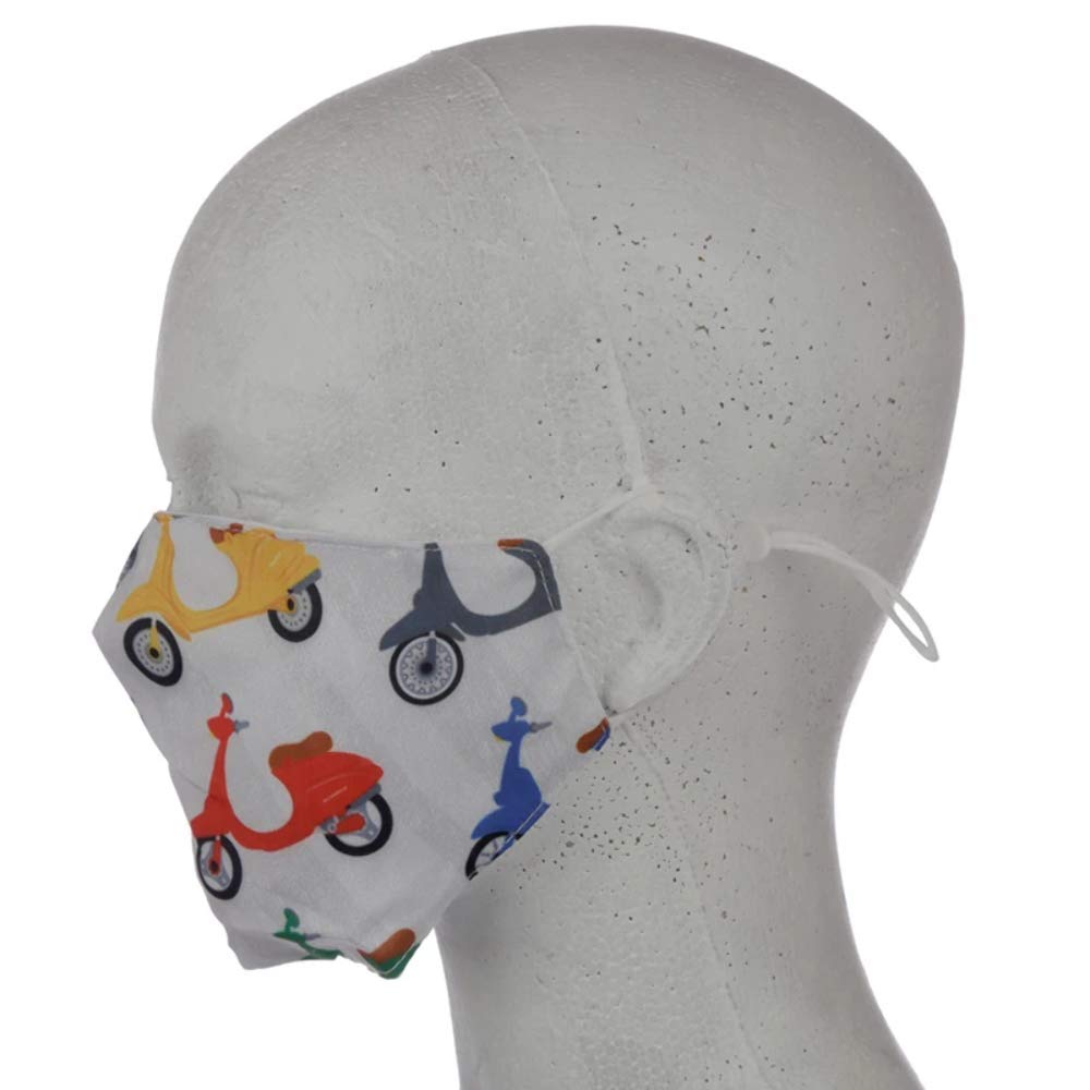 Puckator Reusable Face Covering - Non Medical Large Size Twin Pack (Speed King Scooter)