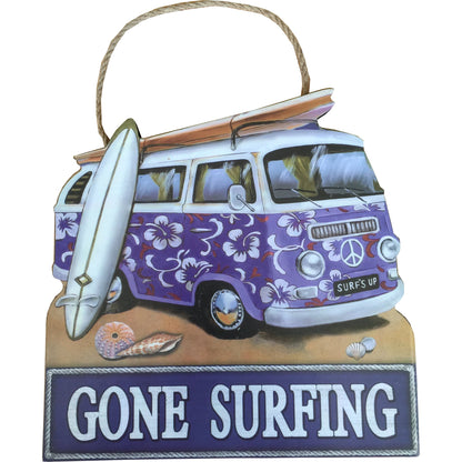 Home Exclusive Gone Surfing Campervan Wall Plaque
