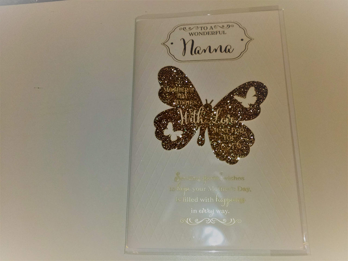 to a Wonderful Nanna Mothers Day Wishes with Love just for You Mothers Day Large Card 8 Page Insert