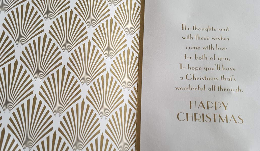 Art Deco - Brother & Sister in Law - Glittered Christmas Card