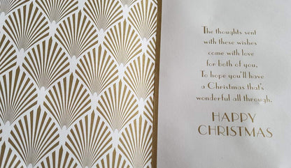 Art Deco - Brother & Sister in Law - Glittered Christmas Card