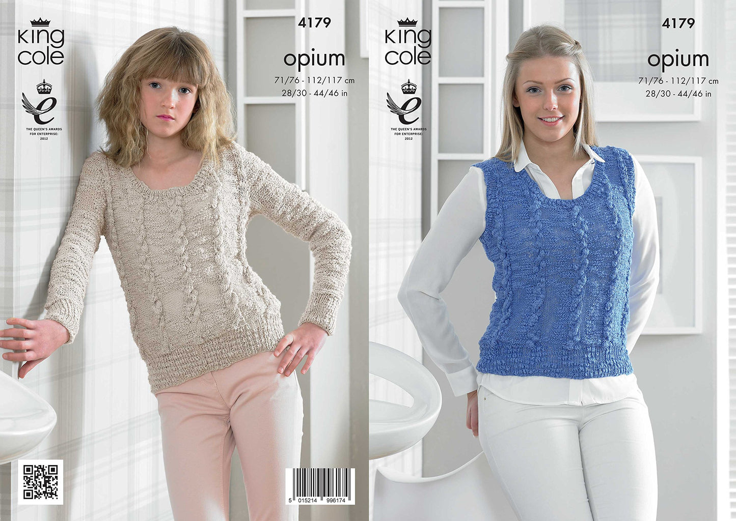 King Cole 4179 Knitting Pattern Slipover and Sweater to Knit in King Cole Opium