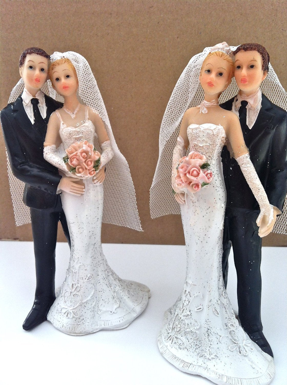 CLUB GREEN Bride and Groom Standing, White, 130 mm