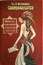 Art Deco - Wonderful Granddaughter - Glittered Christmas Card