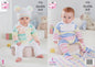 King Cole 5726 Knitting Pattern Baby Cardigan Trousers Hat Onsie Blanket in Cherish and Cherished DK, Multi, 14'' - 22''