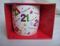 21st Birthday Ceramic Mug in presentation box