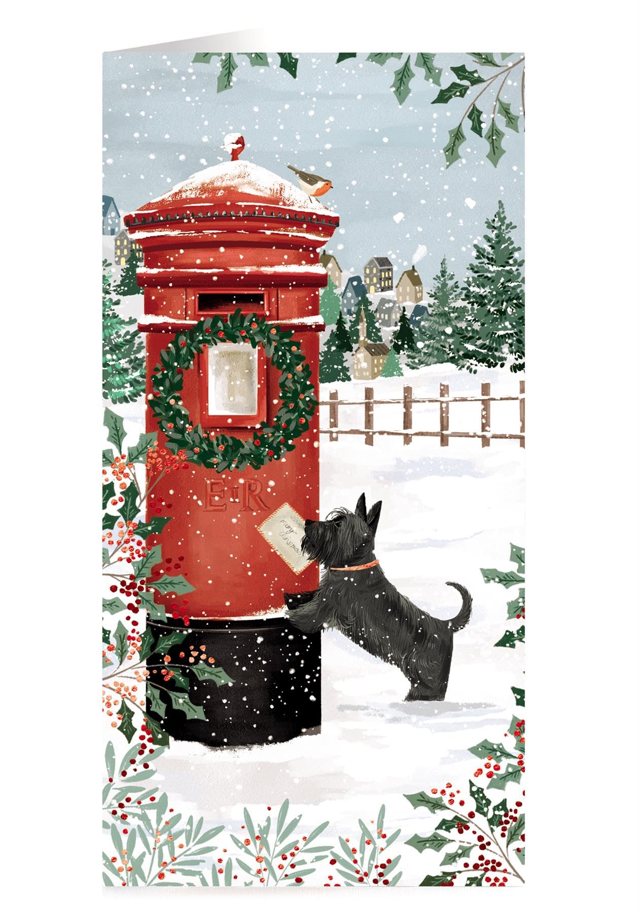 Tom Smith Boxed Christmas Cards Pack - 15 Luxury Xmas Cards with Envelopes and Seals - Recycled Eco Friendly Christmas Card Set