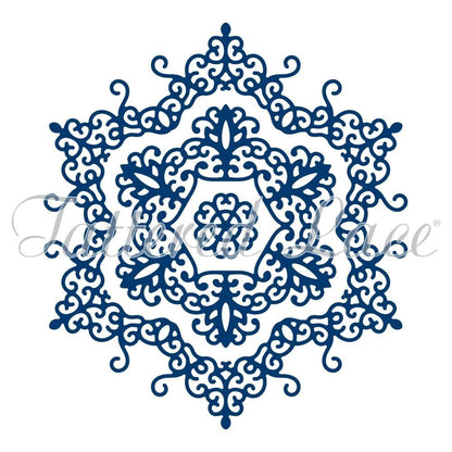 Tattered Lace Snowflake Doily, Metal, Silver, 9.8 x 11 x 0.02 cm