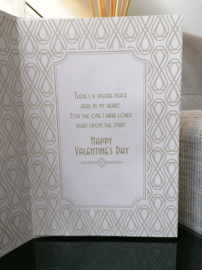 Someone Special Valentines Day Card Art Deco Couple Premium Large 7 x 10 Inches