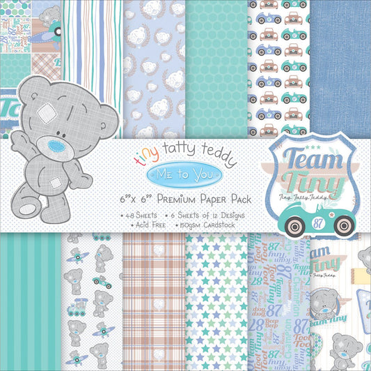 Trimcraft Tiny Tatty Teddy Boy 6x6 FSC Paper Pack