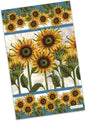 Caroline Cleave Sunflowers Cotton Tea Towel Printed in the UK