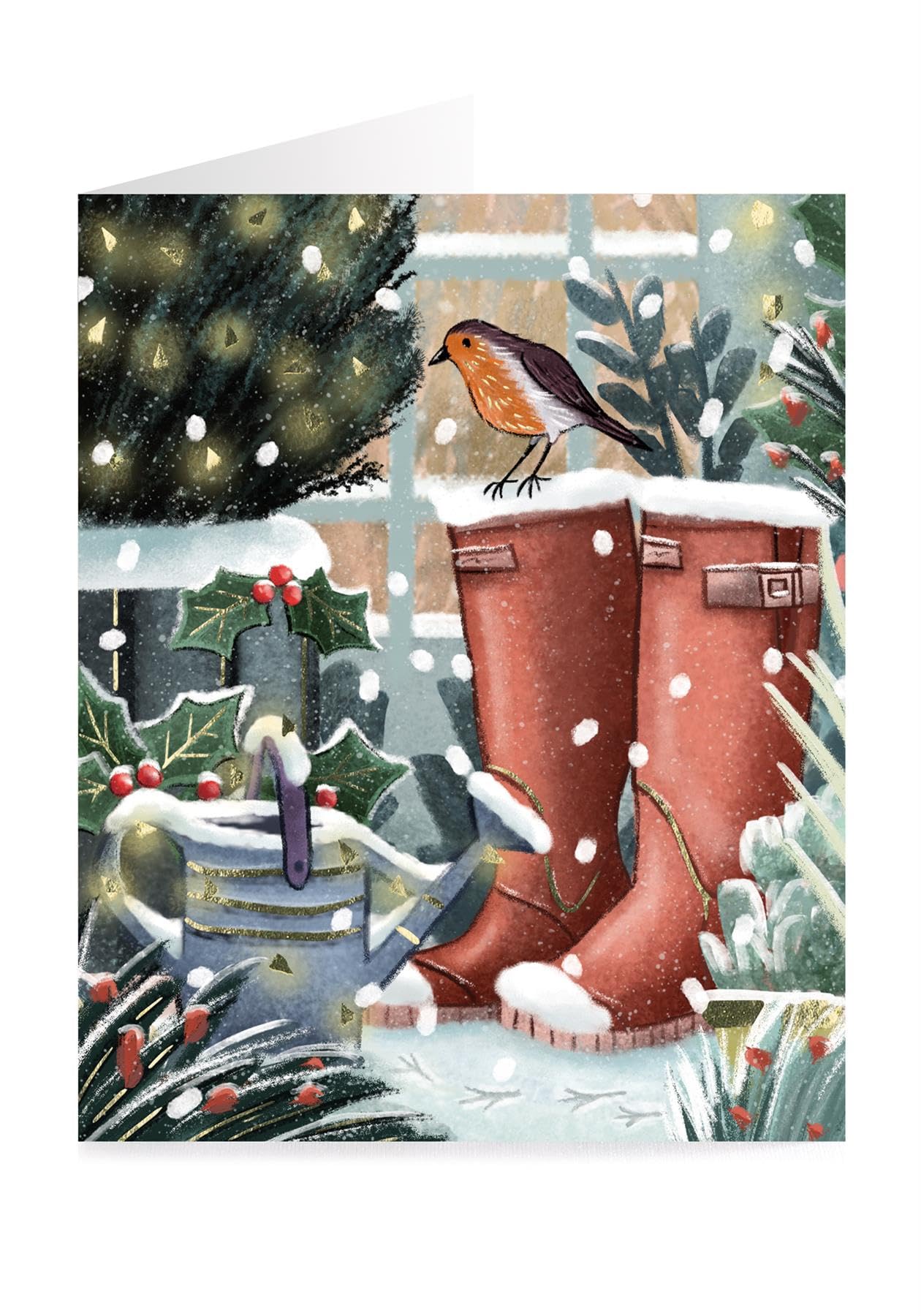 Tom Smith Boxed Christmas Cards Pack - 15 Luxury Xmas Cards with Envelopes and Seals - Recycled Eco Friendly Christmas Card Set