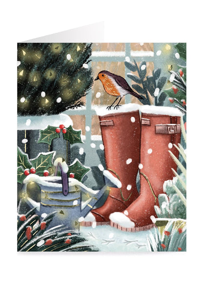 Tom Smith Boxed Christmas Cards Pack - 15 Luxury Xmas Cards with Envelopes and Seals - Recycled Eco Friendly Christmas Card Set