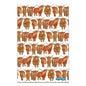 Emma Ball "Highland Coos Pure Cotton Tea Towel. Printed in The UK.
