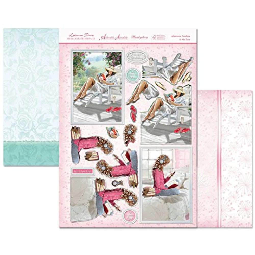 sports & leisure time hunkydory adorable scorable designer decoupage set afternoon sunshine & me time