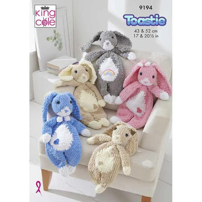 King Cole Toastie & DK Knittng Pattern - 9194 Snuggly Bunny Toys