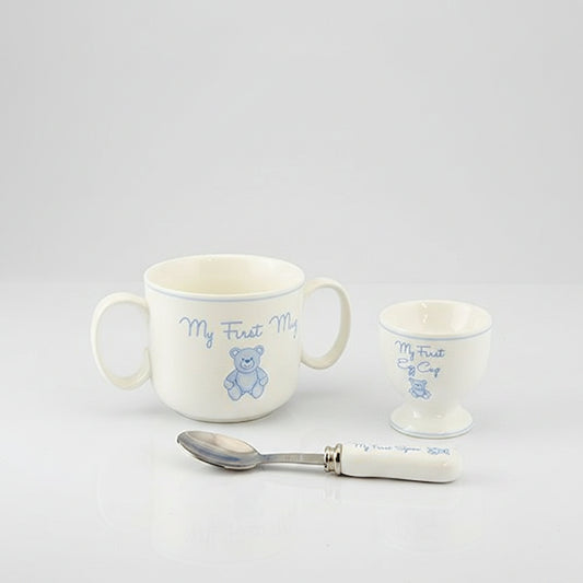"My First" Baby Boy 3 Piece Keepsake Set