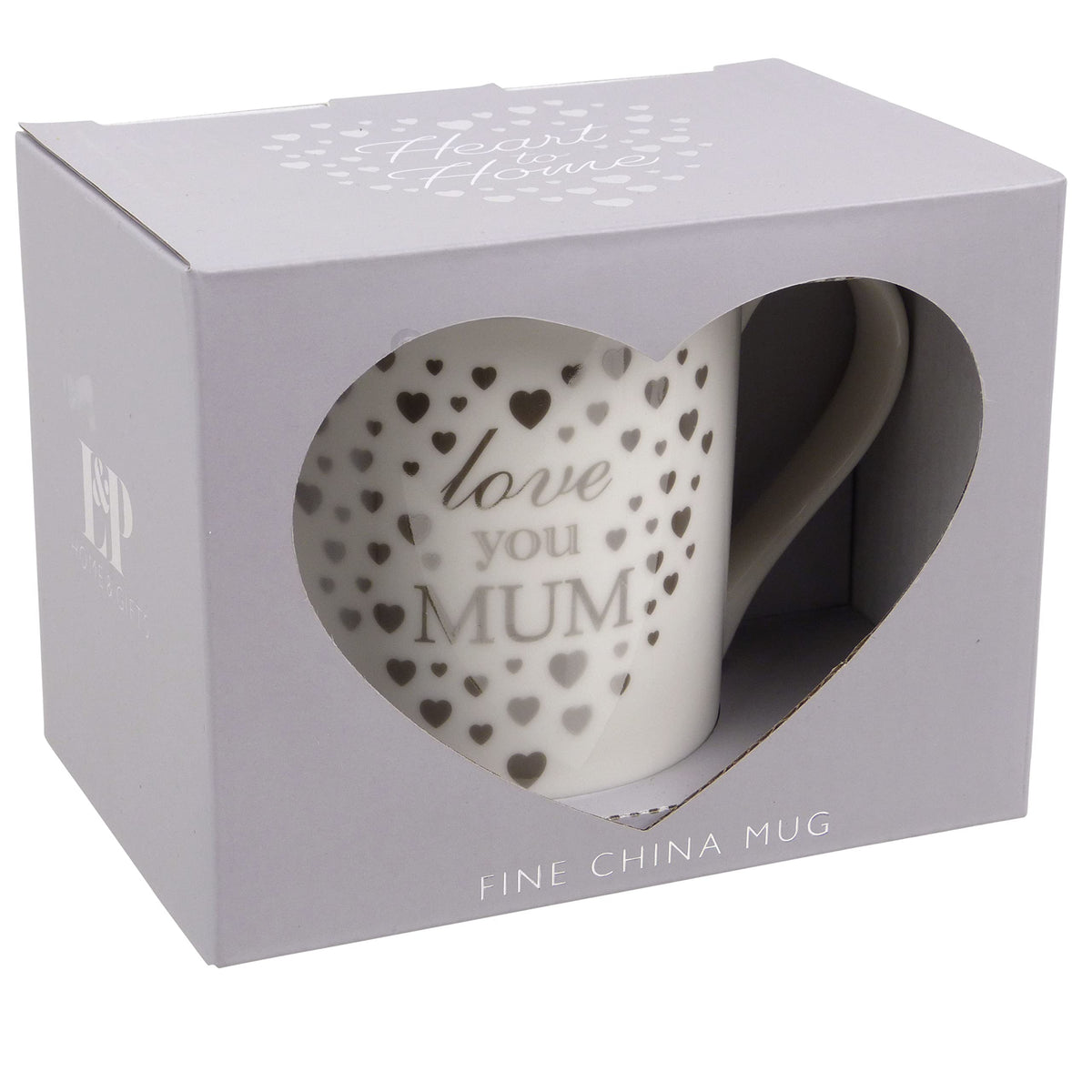 Leonardo Silver Heart Mug for Birthday Celebrations