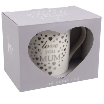 Leonardo Silver Heart Mug for Birthday Celebrations