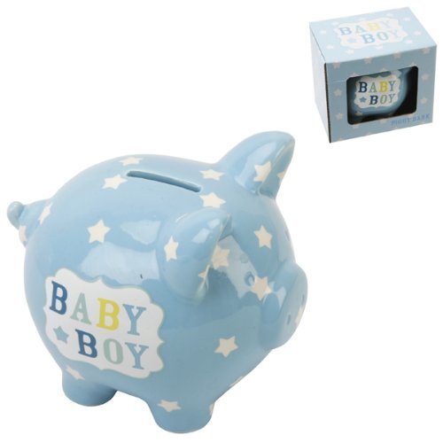 Baby Boy Gorgeous star money bank in a box