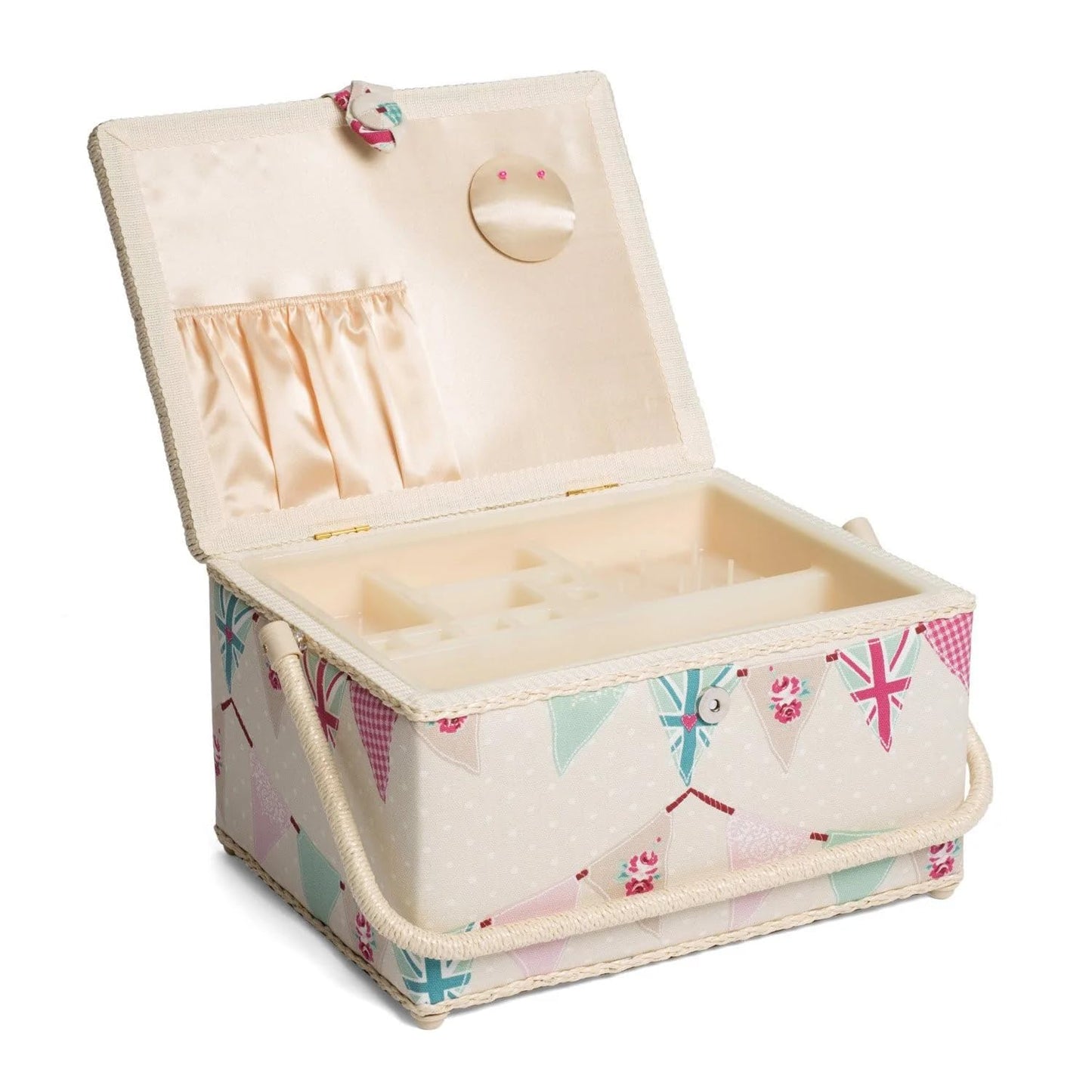 Hobby Gift HGL/234 | Bunting Print Large Sewing Basket | 24x31½x19½cm