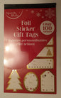Christmas Traditional FOIL Stickers Gift Tags