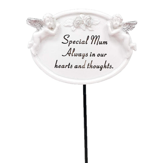 David Fischhoff Special Mum Graveside Oval Memorial Plaque on a Stick