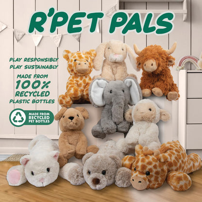 L & P Home & Gifts Lesser & Pavey Rpet Pals Muttley Sitting Dog Teddy For Kids | Made Up of Recycled Bottles | Stuffed Animal Soft Toys | Ideal For Birthday or Baby Gift