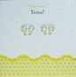 10 Prelude Yellow and White Arrival of Twins Announcement Cards