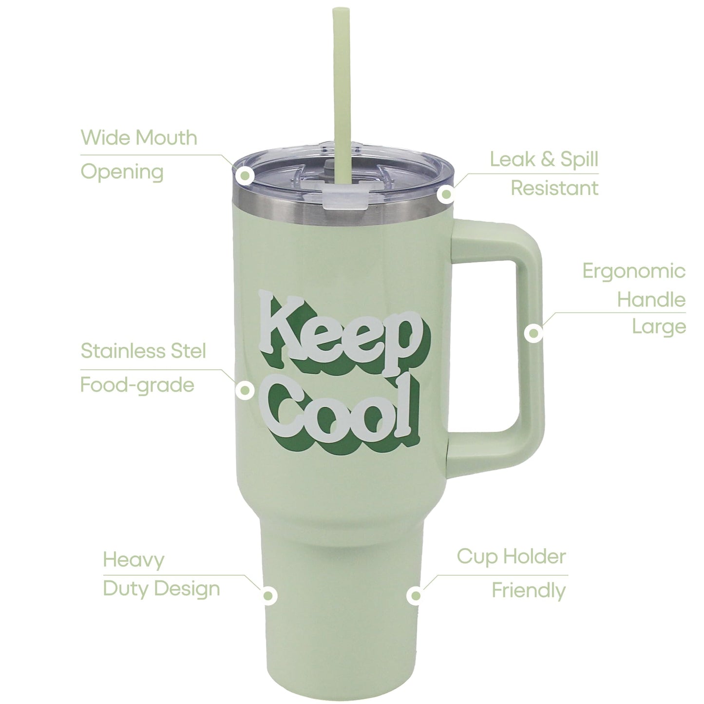The Leonardo Collection Stay Cool Double Walled Stainless Steel Drinks Cup 1200ml for Kitchen | Lovely Coffee Cup Set for Home & Office | Coffee & Tea Cups for Enjoying Hot Drinks