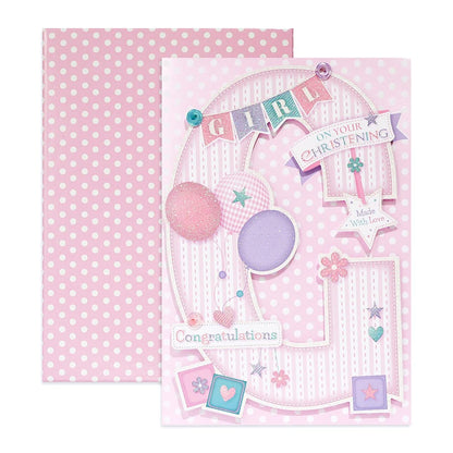 Baby Girl - Congratulations On Your Christening - Large Boxed Card