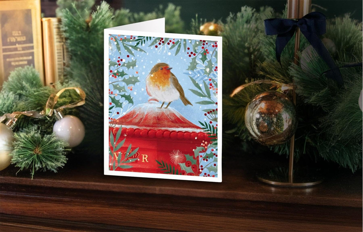Tom Smith Boxed Christmas Cards Pack - 15 Luxury Xmas Cards with Envelopes and Seals - Recycled Eco Friendly Christmas Card Set