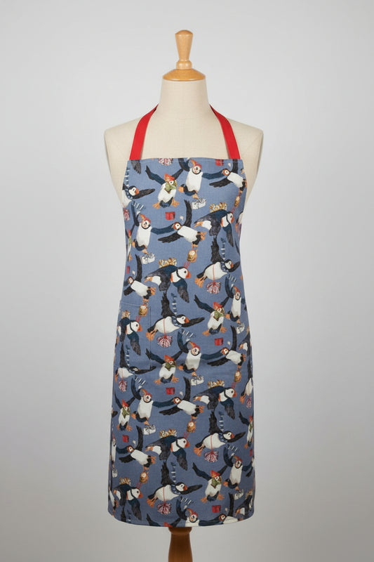 christmas puffin apron