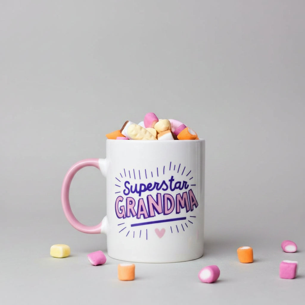 Bright and Cheerful China Mug Mother's Day Gift - Superstar Grandma