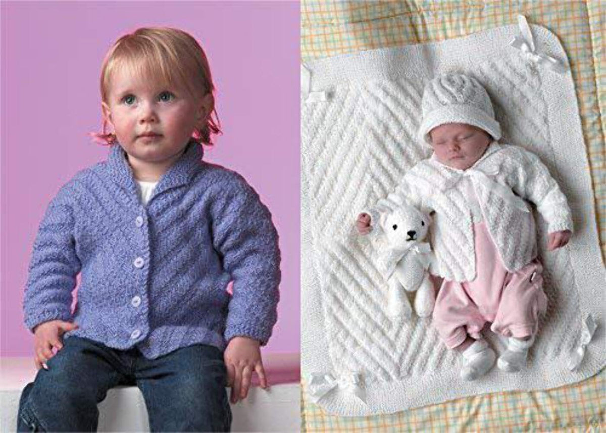 King Cole Knitting Pattern 2767 : Baby Blanket, Hat and Jacket (12-22in)