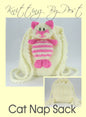 Knitting Pattern Cat Nap Sack. Kitty Cat Knitters Leaflet. Knit a pussy cat mouser. Fun Feline Quick & Easy Beginner Pet Patterns. UK Soft Toy Moggy Knits