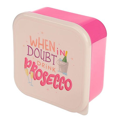 Puckator - Set of 3 Lunch Boxes - Pop the Prosecco Slogans