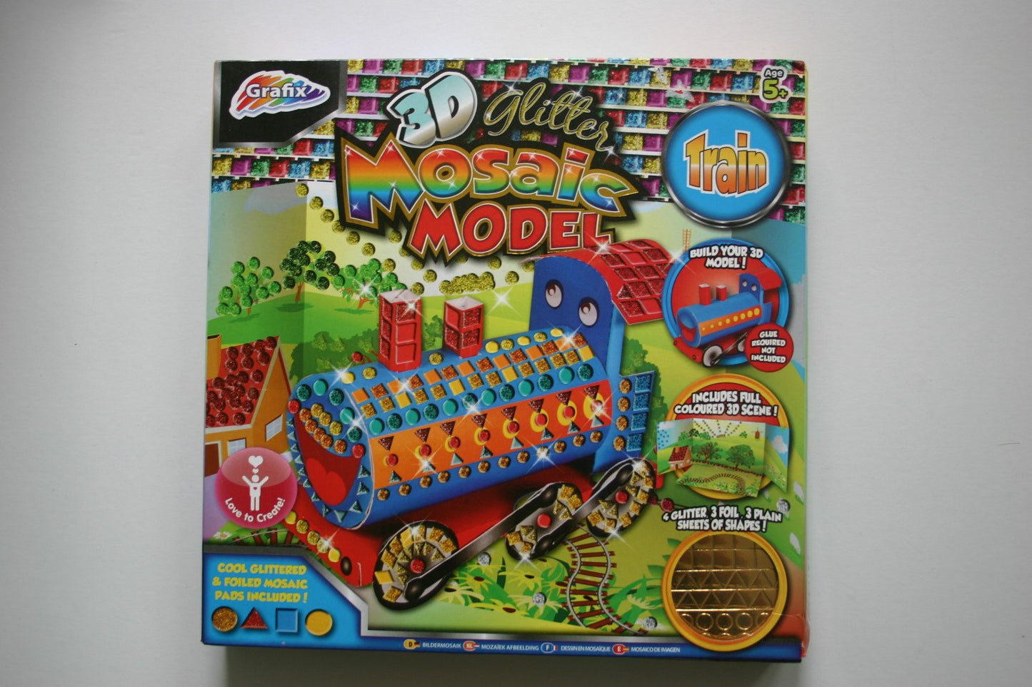 3D Glitter Mosaic Train