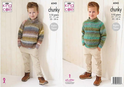 King Cole Unisex Knitting Pattern Sweater