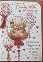 Fiancée Valentines Day Card Art Deco Couple Premium Large Card 7x10 Inch